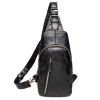 Simple Style Black Color and Zippers Design Men's Messenger Bag - Noir 