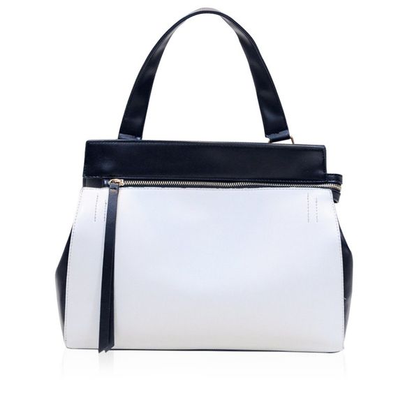 Loisirs Color Block et Zip design Femmes  's sac fourre-tout - Blanc 