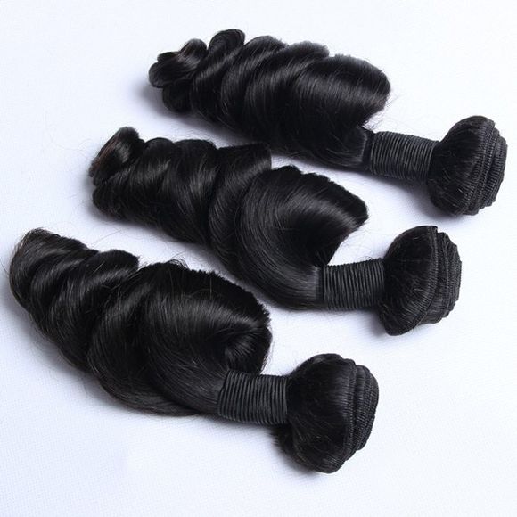 1 Pcs / Lot Nobby Noir vrac Vague 7A Virgin Brazilian Hair Weave pour les femmes - Noir 10INCH