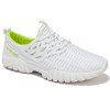 Fashionable Splicing and Breathable Design Men's Athletic Shoes - Blanc 41