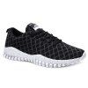 Leisure Checked and Mesh Design Men's Athletic Shoes - Noir 44
