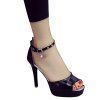 Élégant Toe Peep et sandales boucle cheville design Femmes  's - Noir 36