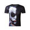 Modish 3D col rond Clown Horrible Imprimer manches courtes T-shirt pour les hommes - multicolore 2XL