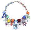 Collier avec pendentif en cristal eau Chic Agrémentée Faux pour les femmes - multicolore 