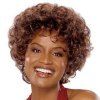 Shaggy Afro Curly Capless Fashion Short Brown Synthetic Wig For Women - multicolore 