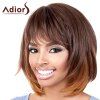 Graceful Medium Straight Synthetic Brown Ombre Capless Adiors Wig For Women - multicolore 