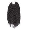 Heat élégant Résistant fibre Sénégal Twists Tresses Extension de cheveux pour les femmes - Noir Profond 
