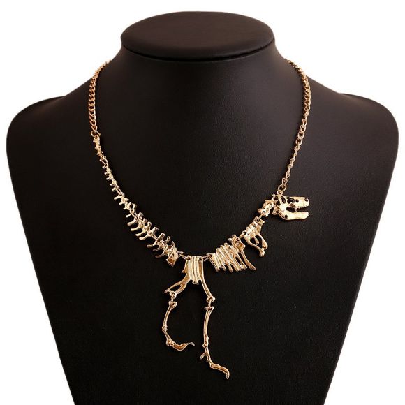 Delicate Dinosaur Collier de forme pour les femmes - d'or 