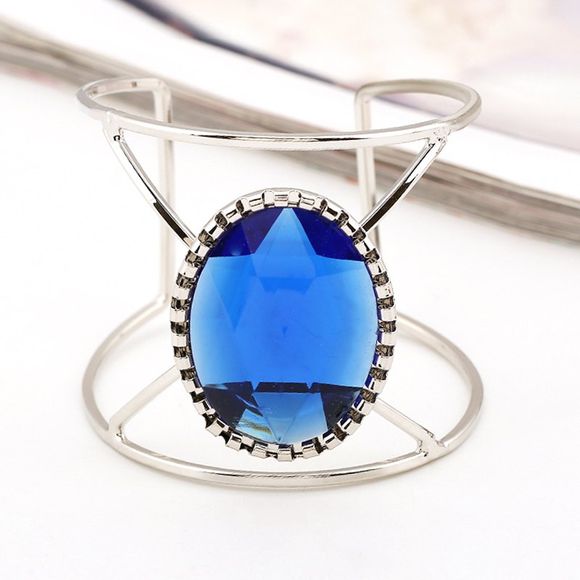 Noble Faux Gem Oval Bracelet pour les femmes - Bleu 