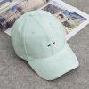 Fashion Letters and Traffic Baton Embroideried Street Hipsters Suede Baseball Cap - Vert Menthe 