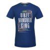 Men 's  Impression Casual Plus Size lettres T-shirt - Bleu profond XL