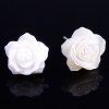 Paire de magnifiques Faux Shell Boucles d'oreilles florales pour les femmes - Blanc 