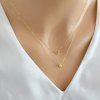Geometric Double Layered Mini Pendants Necklace - GOLDEN 
