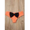 Style de Sexy bowknot embellies Color Block Slips femmes - Orange XL