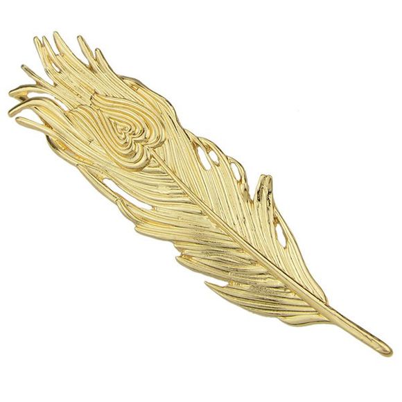 Vintage Solid Color Feather Hairpin pour les femmes - d'or 