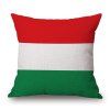 Modèle de drapeau hongrois élégant Carré Forme Couverture de coussin de lin - multicolore 