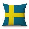 Housse de coussin de lin en forme de drapeau élégant de drapeau suédois - multicolore 