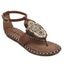 Casual PU Leather and Beading Design Women's Sandals - BROWN 38