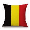 Coupe de coussin de lin en forme de drapeau belge élégant - multicolore 
