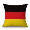 Housse de coussin de lin en forme de drapeau en forme de drapeau allemand élégant - multicolore 