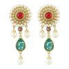 Pair of Gorgeous Faux Pearl Gem Water Drop Earrings For Women - multicolore 