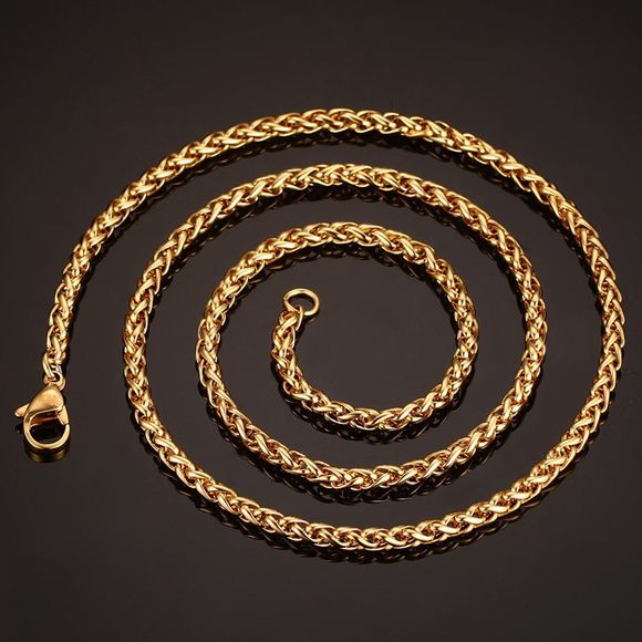 Collier en Chaîne Serpent Plaquée Or Style Rock pour Hommes - d'or 