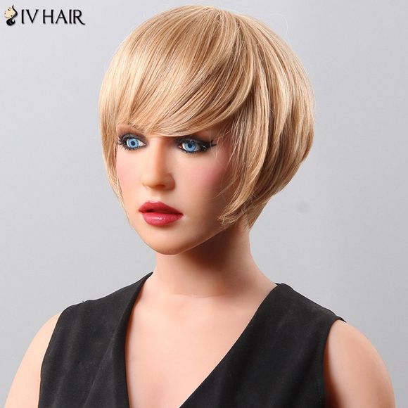 Siv Hair Perruque de Cheveux Courte avec Frange pour Femmes - Blonde 