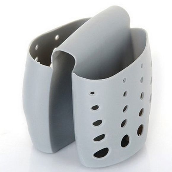 Rangement pour outils de cuisine Sponge lixiviat Sink Basket Hanging - Gris 