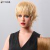 Siv Hair Perruque de Cheveux Humains Courte avec Frange pour Femmes - 27 Blonde d'Or 