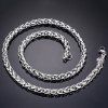 Simple 76CM Length Silvery Thick Braided Wheat Chain Necklace For Men - Argent 