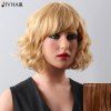 Siv Hair Perruque de Cheveux Humains Mi-Longue Élégante Bouclée pour Femmes - Aubrun Brun 30 