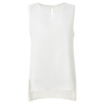 [41% OFF] 2023 Casual Sleeveless Irregular White Tank Top For Women In ...