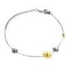 Bead Floral Simple Bracelet pour les femmes - Argent 