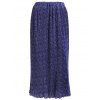 Bohemian Women's Tiny Floral Print Asymmetric Pleated Skirt - Bleu Violet ONE SIZE(FIT SIZE XS TO M)
