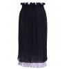 Elegant Women's Panelled Colorful Hoodie Pleated Skirt - Noir ONE SIZE(FIT SIZE XS TO M)