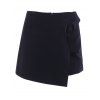 Fashionable  Women's Solid Color Asymmetric Shorts - Noir M