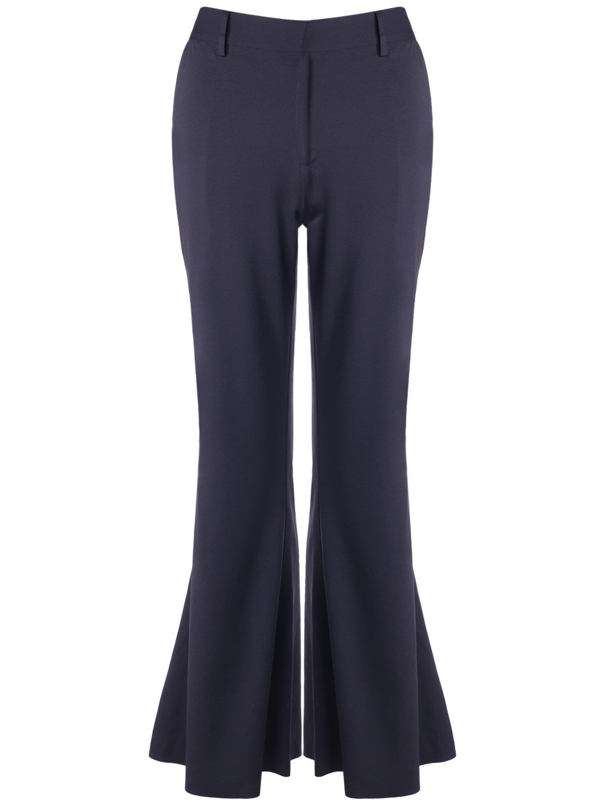

Bell Bottom Stretchy Trousers, Black