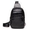 s 'Messenger Bag Trendy Couleur Noir et PU cuir design hommes  - Noir 