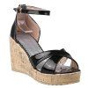 Trendy Cross Straps and Ankle Strap Design Women's Sandals - Noir 38