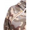Stylish Long Sleeve Hooded Camo Print Women's Pullover Hoodie - GRAY M