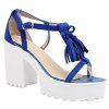 Trendy T-Strap et Sandals Design Platform Femmes  's - Bleu 39