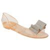 Casual Bow and Transparent Plastic Design Women's Sandals - d'or 39