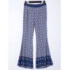Trendy Ethnic Print Palazzo Pants For Women - Bleu Violet L