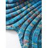 Couverture Tendance Tricotée au Crochet en Forme de Queue de Poisson - Bleu 