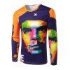 T-Shirt D'impression Che Guevara Imprimé Col Rond Pour Hommes - multicolore 2XL