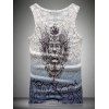 Thorns and Dragon 3D Print Round Neck Ombre Men 's Tank Top - multicolore 2XL