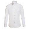 Men's Turn-Down Collar 5 Colors Long Sleeve Shirt - Blanc S