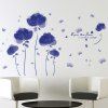 Hot Selling Waterproof Space Time Flowers Removeable Wall Stick - Bleu profond 