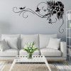 Hot Selling Removeable Black Flower Rattan Wall Stick - Noir 