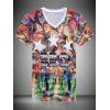 Bouteille Casual T-Shirt Impression Men 's - multicolore 2XL